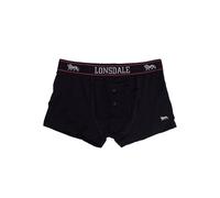 Lonsdale Herren Boxershorts Oakworth Doppelpack 95% Baumwolle 5% Elastan Schwarz S
