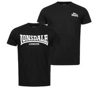 Lonsdale Piddinghoe Short Sleeve T-shirt 2 Units Schwarz XL Mann (Herstellerartikelnummer: 116067-1000-XL)