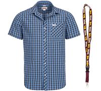 Lonsdale Poloshirt - Polohemd - Herren Hemd - Kurzarm Shirt - Limited Schluesselband (Brixxworth Blue, M)
