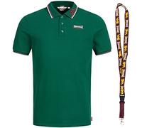 Lonsdale Poloshirt - Polohemd - Herren Hemd - Kurzarm Shirt - Limited Schluesselband (Lion Green, 3XL)