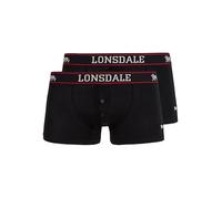 Lonsdale Retro Boxer Shorts 2er Pack (DE/NL/SE/PL, Alphanumerisch, XL, Regular, Regular, Black)