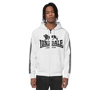 Lonsdale SELATTYN Herren Kapuzensweatjacke mit Reißverschluss Normale Passform, White/Black, L