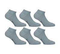 Lonsdale Sneaker 6 Paar Söckchen, ausgezeichnete Baumwollqualität (Melange Grau, 35-38)