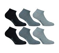 Lonsdale Sneaker 6 Paar Söckchen, ausgezeichnete Baumwollqualität (Mix Gris, 35-38)