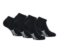 Lonsdale Sneaker 6 Paar Söckchen, ausgezeichnete Baumwollqualität (Schwarz, 35-38)