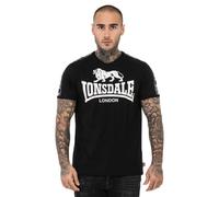 Lonsdale Herren T-Shirt Stour Kurzarm 100% Baumwolle Schwarz/Weiß XL