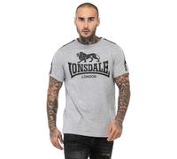 Lonsdale Herren T-Shirt Stour, Normale Passform, Marl Grey/Black/White, XXL