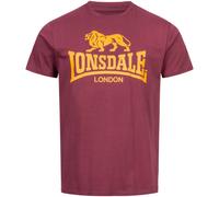 Lonsdale T-Shirt Logo Vintage Oxblood Herren 100% Baumwolle Weinrot XXL