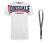 Lonsdale T-Shirt - Herren Shirts - Männer Tshirt - Kurzarm Shirt - Limited Schlüsselband (XL, 10white)