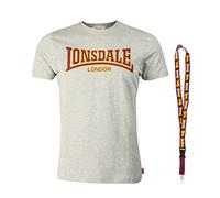 Lonsdale T-Shirt - Kurzarm Shirts - Herren Shirt - Limited Schluesselband (Classic Marl Grey, XL)