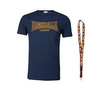 Lonsdale T-Shirt - Kurzarm Shirts - Herren Shirt - Limited Schluesselband (Classic Navy, L)