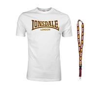 Lonsdale T-Shirt - Kurzarm Shirts - Herren Shirt - Limited Schluesselband (Classic White, L)