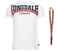 Lonsdale T-Shirt - Kurzarm Shirts - Herren Shirt - Limited Schluesselband (Creaton White, XXL)