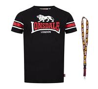 Lonsdale T-Shirt - Kurzarm Shirts - Herren Shirt - Limited Schluesselband (Hempriggs Black, M)
