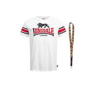 Lonsdale T-Shirt - Kurzarm Shirts - Herren Shirt - Limited Schluesselband (Hempriggs White, M)