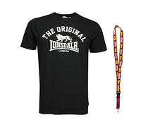Lonsdale T-Shirt - Kurzarm Shirts - Herren Shirt - Limited Schluesselband (Original Black, L)