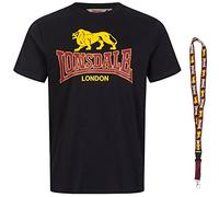 Lonsdale T-Shirt - Kurzarm Shirts - Herren Shirt - Limited Schluesselband (Taverham Black, L)