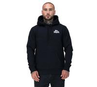 Lonsdale Herren Kapuzensweatshirt Talmine – normale Passform – Schwarz/Weiß Größe L