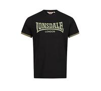 Lonsdale Townhead T-Shirt (XL, Black/Olive)
