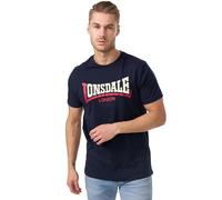 Lonsdale Two Tone-T-Shirt für Herren, Sommer-T-Shirt in regulärer Passform, weiche gekämmte Baumwolle, lässiges Kurzarm-T-Shirt,leichtes T-Shirt mit Rundhalsausschnitt für den Alltag & zum Sport,B-L