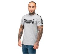 Lonsdale Herren VEMENTRY T-Shrit, Marl Grey/Black/White, M