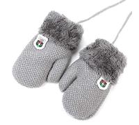 LONTG Handschuhe Kleinkinder Fäustlinge Verdickte Strickhandschuhe Einfarbige Kinderhandschuhe Winddichte Fausthandschuhe Outdoor Indoor Winterhandschuhe Warme Handschuhe für 1-3 Jahre Junge Mädchen