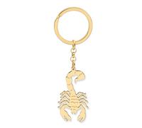 LONYOO Edelstahl Skorpion Schlüsselanhänger Zubehör Käfer Schlüsselring Skorpion Geschenke für Damen Mädchen Tierliebhaber Auto Schlüsselbund Charms (Gold)