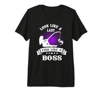 Look Like A Lady Fish Like A Boss Funny Fishing Outdoors Premium T-Shirt
