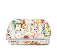 LOOKS by Wolfgang Joop - Kosmetiktasche DOUBLEZIP - Scribble-Print - 25 x 15 x 10 cm - Recycelter Baumwoll-Canvas - 2 Reißverschlussfächer - Limited Summer Edition mit 60ies-Illustrationen