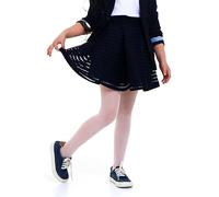 looksy Netzstrumpfhose für Mädchen strapazierfähige Netz Strumpfhose bequem kleines Rauten Netzmuster modische Strumpfwaren Tanzschule Party Lena, Bianco 9-10 Jahre (134-140 cm)