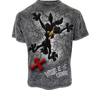 Looney Tunes Herren M148-T-Shirts T-Shirt, Black & Grey, L