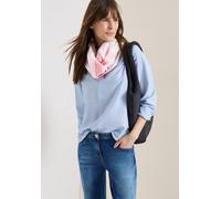 Cecil - Loop-Schal mit Streifen und Print pink/weiß