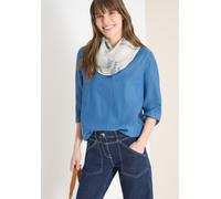 Cecil Damen Loop Schal mit Leo-Streifen in Weiß, Gr: One size