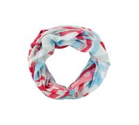 Loop LAURA SCOTT, Damen, weiß (blau, weiß, grau, beere), Web, Polyester, bedruckt, gestreift, leicht durchscheinend, leicht transparent, Modetücher Loop, im maritimen Look mit Streifen & Schrift - NEW