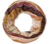 styleBREAKER Damen Loop Schal Aquarell Farbverlauf Viskose, Curry-Braun