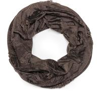 Loop STYLEBREAKER "Gemusterter Loop Schal im Destroyed used Look", Damen, braun, Obermaterial: 50% Viskose CV. 50% Polyester PES., Modisch, Modetücher Loop (19452969-0) braun