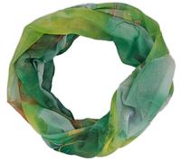 Loop STYLEBREAKER "Loop Aquarell Glow Metallic Akzente", Damen, grün (grün, orange), Obermaterial: 100% Viskose CV., Modisch, Modetücher Loop (73068236-0) grün, orange