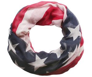 Loop STYLEBREAKER "Loop im USA Flaggen Design", Damen, bunt, Obermaterial: 100% Viskose CV., Modisch, Modetücher Loop (85163823-0) bunt
