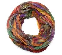 Loop STYLEBREAKER "Loop mit Feder Muster", Damen, bunt, Obermaterial: 100% Viskose CV., Modisch, Modetücher Loop (46608122-0) bunt