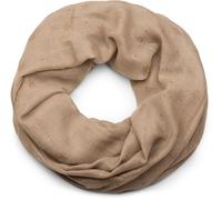 Loop STYLEBREAKER "Loop mit glitzerndem Schneeflocken Print", Damen, beige, Obermaterial: 50% Viskose CV. 50% Baumwolle CO., Modisch, Modetücher Loop (37285631-0) beige