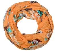 Loop STYLEBREAKER "Loop mit Schmetterling Blumen Print", Damen, orange, Obermaterial: 100% Viskose CV., Modisch, Modetücher Loop (57323108-0) orange