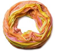 Loop STYLEBREAKER "Loop mit Streifen Paisley Muster", Damen, gelb (gelb, orange), Obermaterial: 100% Viskose CV., Modisch, Modetücher Loop (39689031-0) gelb, orange