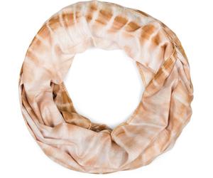 Loop STYLEBREAKER "Loop Schal Batik Streifen", Damen, braun (braun, beige), Obermaterial: 50% Viskose CV. 50% Polyester PES., Modisch, Modetücher Loop (22363062-0) braun, beige