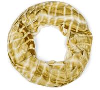 Loop STYLEBREAKER "Loop Schal Batik Streifen", Damen, grün (khaki, weiß), Obermaterial: 50% Viskose CV. 50% Polyester PES., Modisch, Modetücher Loop (50106234-0) khaki, weiß