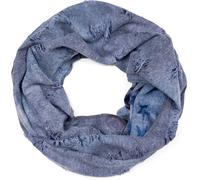 Loop STYLEBREAKER "Loop Schal Destroyed Denim Sterne", Damen, blau (hellblau), Obermaterial: 50% Viskose CV. 50% Polyester PES., Modisch, Modetücher Loop (16815851-0) hellblau
