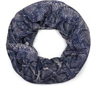 Loop STYLEBREAKER "Loop Schal Glitzer Schlangen Muster", Damen, blau, Obermaterial: 50% Viskose CV. 50% Polyester PES., Modisch, Modetücher Loop (20915410-0) blau