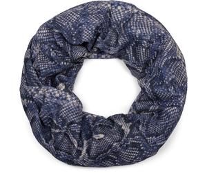 Loop STYLEBREAKER "Loop Schal Glitzer Schlangen Muster", Damen, blau, Obermaterial: 50% Viskose CV. 50% Polyester PES., Modisch, Modetücher Loop (20915410-0) blau