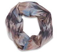 Loop STYLEBREAKER "Loop Schal mit Aquarell Wellenmuster", Damen, braun (braun, blau), Obermaterial: 100% Viskose CV., Modisch, Modetücher Loop (36984112-0) braun, blau