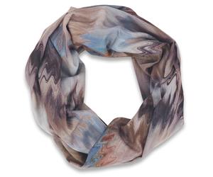 Loop STYLEBREAKER "Loop Schal mit Aquarell Wellenmuster", Damen, braun (braun, blau), Obermaterial: 100% Viskose CV., Modisch, Modetücher Loop (36984112-0) braun, blau