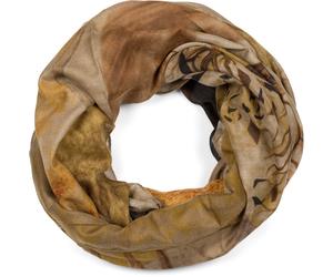 Loop STYLEBREAKER "Loop Schal mit Hirsch Print", Damen, braun (braun, beige), Obermaterial: 80% Viskose CV. 20% Baumwolle CO., Modisch, Modetücher Loop (12633658-0) braun, beige